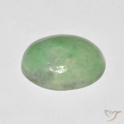 Jade Gemstone in 12 x 10 mm (calibrated) Size for Sale, Jade Stone in Medium Green Color