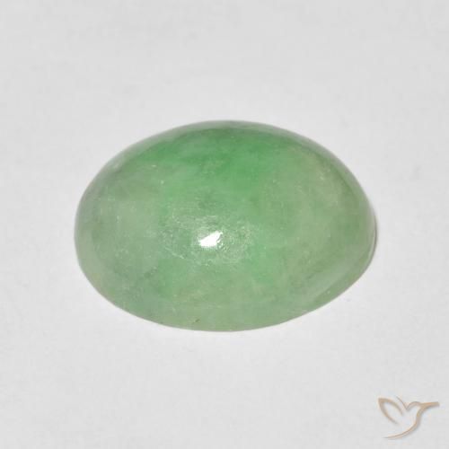 Jade Gemstone in 12 x 10 mm (calibrated) Size for Sale, Jade Stone in Lime Green Color