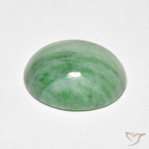 Jade Gemstone in 12.5 x 10.1 mm Size for Sale, Jade Stone in Medium Light Green Color