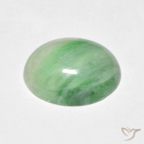 Jade Gemstone in 12 x 10 mm (calibrated) Size for Sale, Jade Stone in Yellowish Green Color