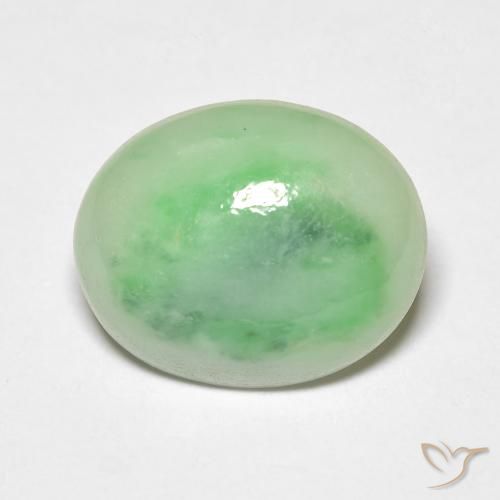 4.81ct Natural Yellowish Green Jade, Oval, Opaque