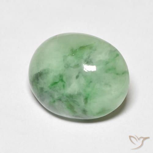 4.71ct Natural Yellowish Green Jade, Oval, Opaque