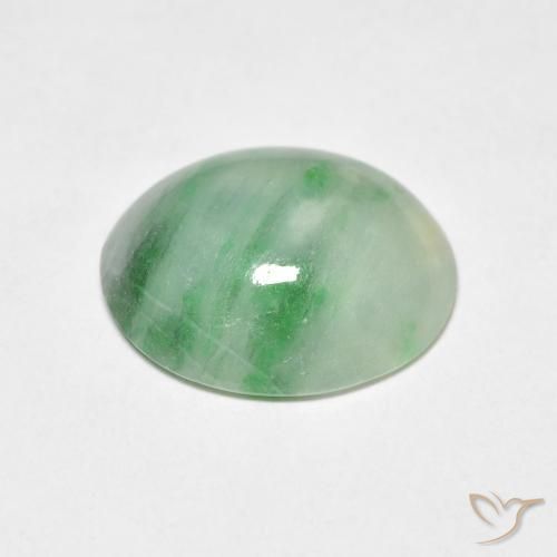 Jade Gemstone in 11.4 x 10 mm Size for Sale, Jade Stone in White Green Color