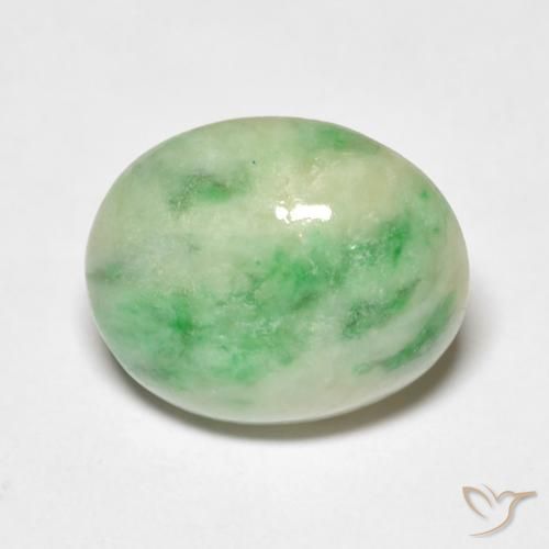 4.46ct Natural Yellowish Green Jade, Oval, Opaque