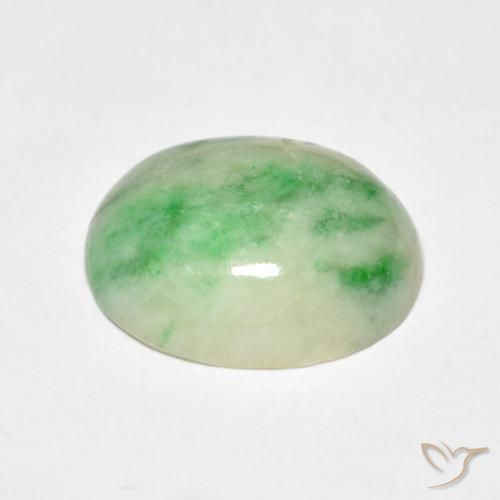 Jade Gemstone in 12 x 10 mm (calibrated) Size for Sale, Jade Stone in Yellowish Green Color