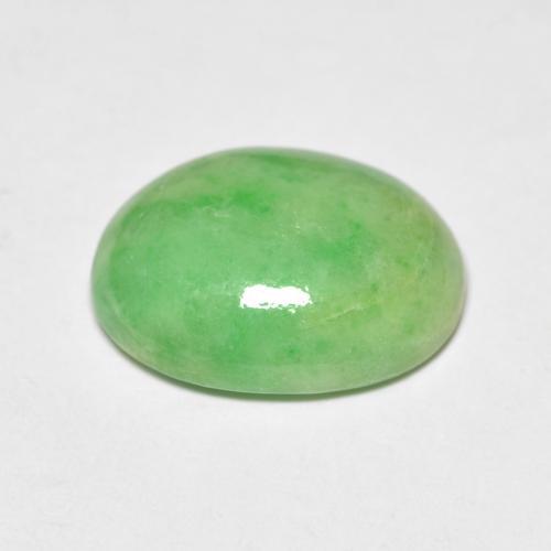 Jade Gemstone in 12.4 x 9.6 mm Size for Sale, Jade Stone in Medium Green Color