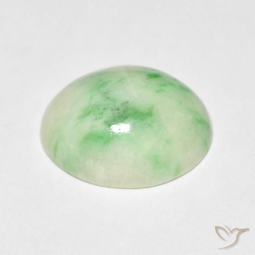 Jade Gemstone in 12 x 10 mm (calibrated) Size for Sale, Jade Stone in Medium Green Color