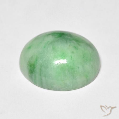 Jade Gemstone in 12 x 10 mm (calibrated) Size for Sale, Jade Stone in Medium Green Color