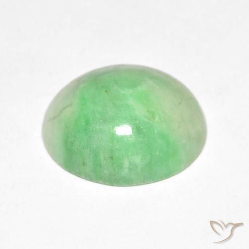 Jade Gemstone in 11.5 x 10.2 mm Size for Sale, Jade Stone in White Green Color