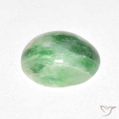 Jade Gemstone in 12 x 10 mm (calibrated) Size for Sale, Jade Stone in Medium Green Color