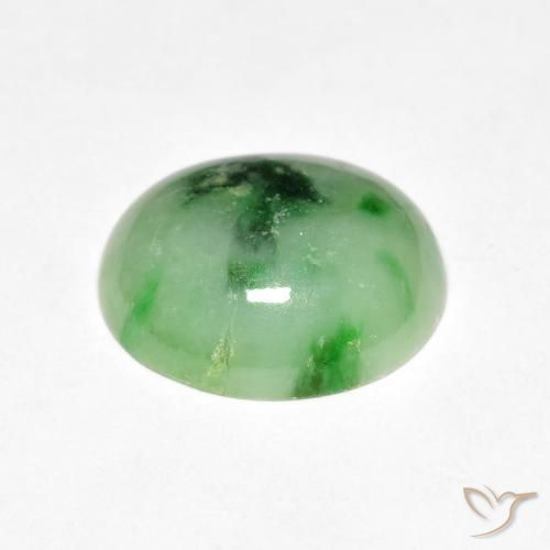 Jade Gemstone in 12 x 10 mm (calibrated) Size for Sale, Jade Stone in Medium Green Color