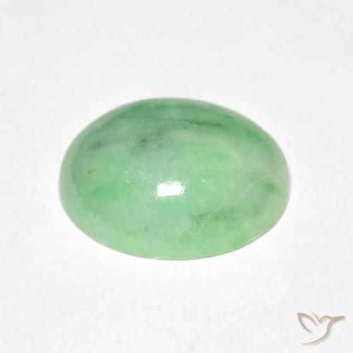 Jade Gemstone in 12 x 10 mm (calibrated) Size for Sale, Jade Stone in Green Color