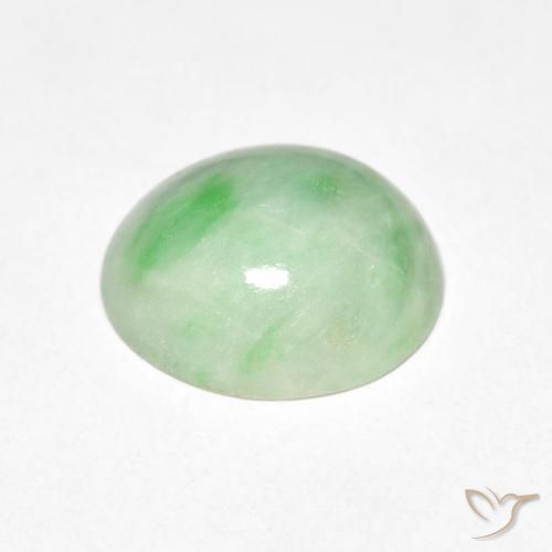 Jade Gemstone in 12 x 10 mm (calibrated) Size for Sale, Jade Stone in Medium Green Color