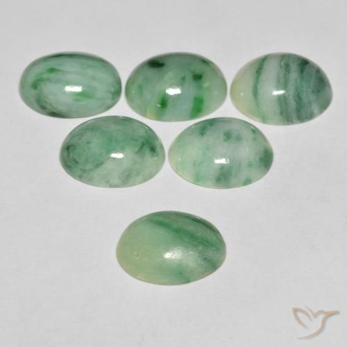 4.51ct Natural Medium Green Jade, Oval, Opaque