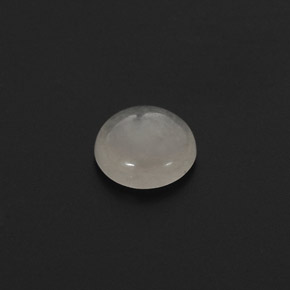 1.59 ct White Jadeite Gemstone, Jadeite Gem in Round Cabochon Shape for Sale.
