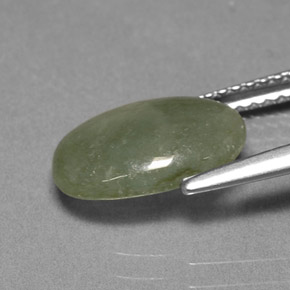 Jadeite Gemstone in 11.5 x 8.2 mm Size for Sale, Jadeite Stone in Light Green Color