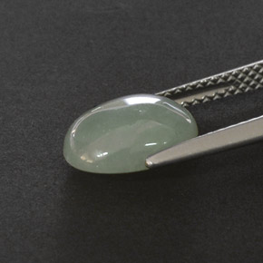 Jadeite Gemstone in 10 x 8 mm (calibrated) Size for Sale, Jadeite Stone in Green Color