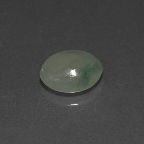 2.94 ct Green Jadeite Gemstone, Jadeite Gem in Oval Cabochon Shape for Sale.