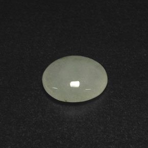 2.81 ct Green Jadeite Stone, Natural Jadeite in Oval Cabochon Shape for Sale