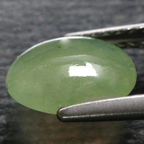 Jadeite Gemstone in 8.5 x 7.3 mm Size for Sale, Jadeite Stone in Green Color