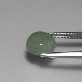 Jadeite Gemstone in 7.8 x 6.7 mm Size for Sale, Jadeite Stone in Green Color