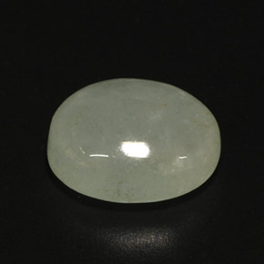 4.80 ct Green Jadeite Gemstone, Jadeite Gem in Oval Cabochon Shape for Sale.