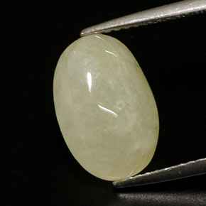 5.89 ct Multicolor Jadeite Stone, Natural Jadeite in Oval Cabochon Shape for Sale