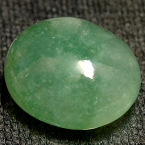 10.49 ct Green Jadeite Stone, Natural Jadeite in Oval Cabochon Shape for Sale