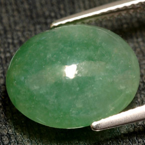 Jadeite Gemstone in 14 x 12 mm (calibrated) Size for Sale, Jadeite Stone in Green Color