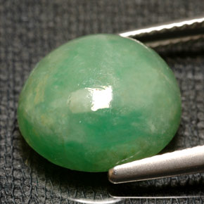 Jadeite Gemstone in 13.3 x 12.4 mm Size for Sale, Jadeite Stone in Green Color