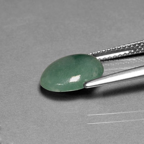 Jadeite Gemstone in 10.5 x 8.8 mm Size for Sale, Jadeite Stone in Green Color