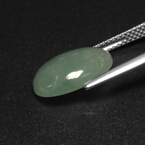 Jadeite Gemstone in 13.4 x 9.4 mm Size for Sale, Jadeite Stone in Green Color