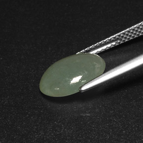 Jadeite Gemstone in 11.5 x 8.9 mm Size for Sale, Jadeite Stone in Green Color