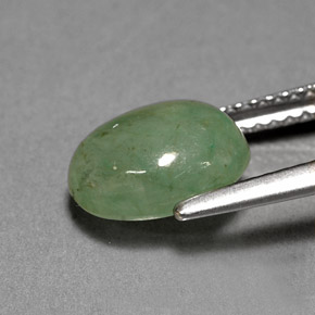 Jadeite Gemstone in 9.6 x 7.8 mm Size for Sale, Jadeite Stone in Green Color