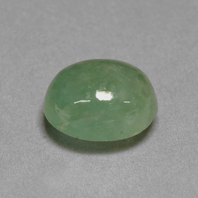 2.93 ct Green Jadeite Stone, Natural Jadeite in Oval Cabochon Shape for Sale