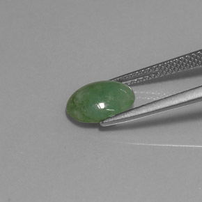 Jadeite Gemstone in 10 x 8 mm (calibrated) Size for Sale, Jadeite Stone in Green Color