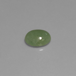 2.39 ct Green Jadeite Stone, Natural Jadeite in Oval Cabochon Shape for Sale