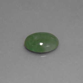 2.31 ct Green Jadeite Stone, Natural Jadeite in Oval Cabochon Shape for Sale