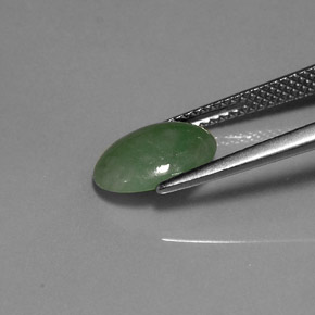 Jadeite Gemstone in 10 x 8 mm (calibrated) Size for Sale, Jadeite Stone in Green Color