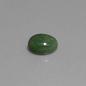 2.90 ct Green Jadeite Stone, Natural Jadeite in Oval Cabochon Shape for Sale