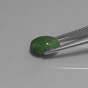 Jadeite Gemstone in 9.6 x 7 mm Size for Sale, Jadeite Stone in Green Color