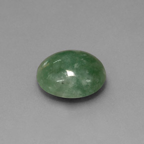 2.78 ct Green Jadeite Gemstone, Jadeite Gem in Oval Cabochon Shape for Sale.