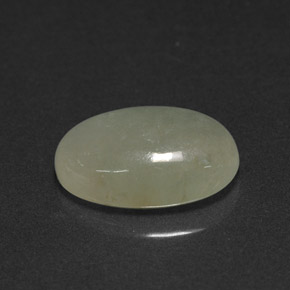 3.64 ct Green Jadeite Gemstone, Jadeite Gem in Oval Cabochon Shape for Sale.
