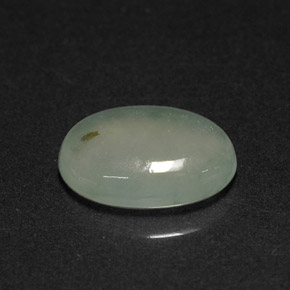 2.07 ct Green Jadeite Gemstone, Jadeite Gem in Oval Cabochon Shape for Sale.