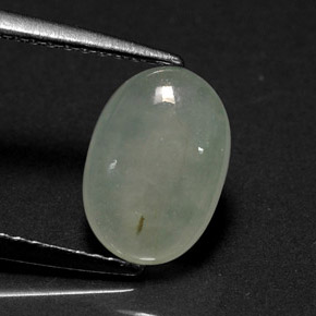 2.07 ct Green Jadeite Stone, Natural Jadeite in Oval Cabochon Shape for Sale