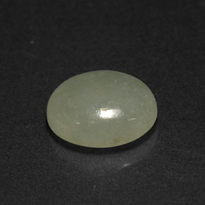 1.98 ct Green Jadeite Gemstone, Jadeite Gem in Oval Cabochon Shape for Sale.
