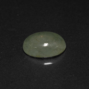 1.88 ct Green Jadeite Gemstone, Jadeite Gem in Oval Cabochon Shape for Sale.
