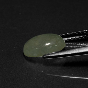 Jadeite Gemstone in 9.2 x 6.5 mm Size for Sale, Jadeite Stone in Green Color