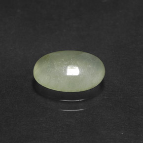 1.87 ct Green Jadeite Gemstone, Jadeite Gem in Oval Cabochon Shape for Sale.