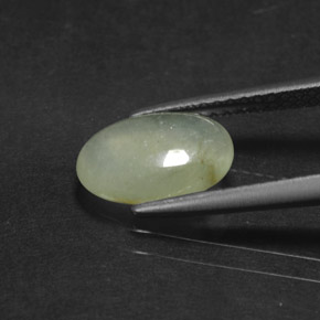 Jadeite Gemstone in 9.9 x 6.9 mm Size for Sale, Jadeite Stone in Green Color